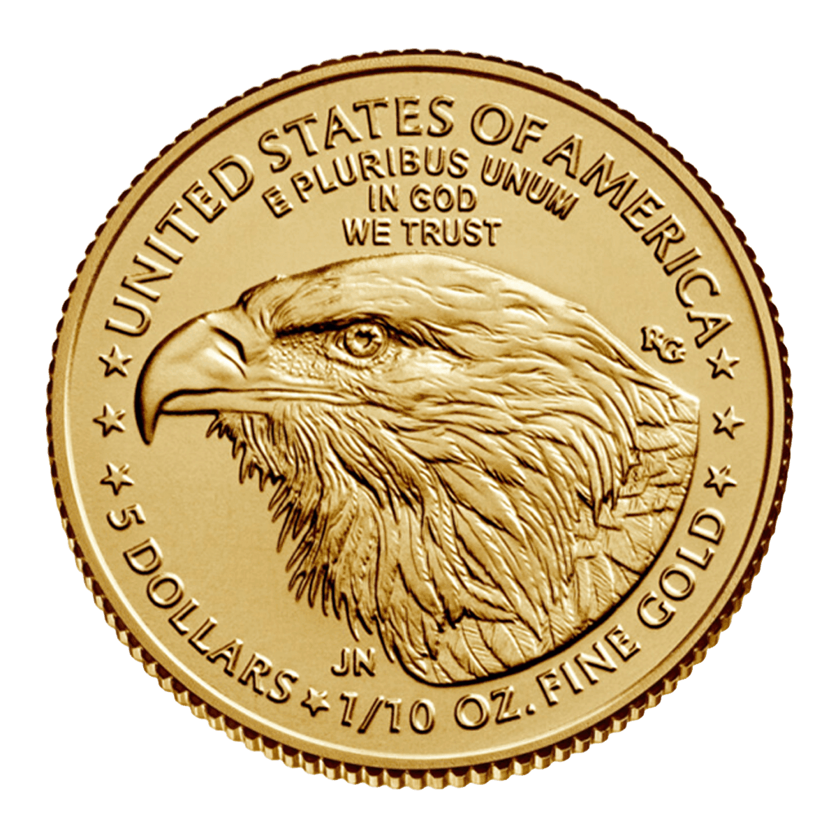 1/10 oz Gold American Eagle Coin (mid 2021 and newer)