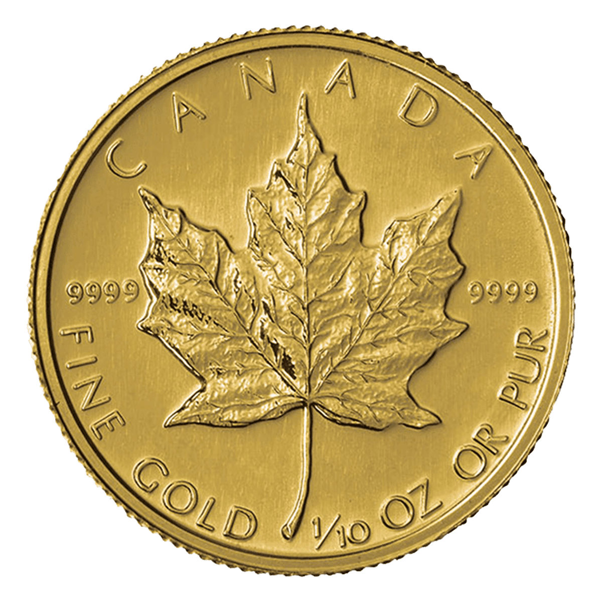 1/10 oz Gold Canadian Maple Leaf Coin