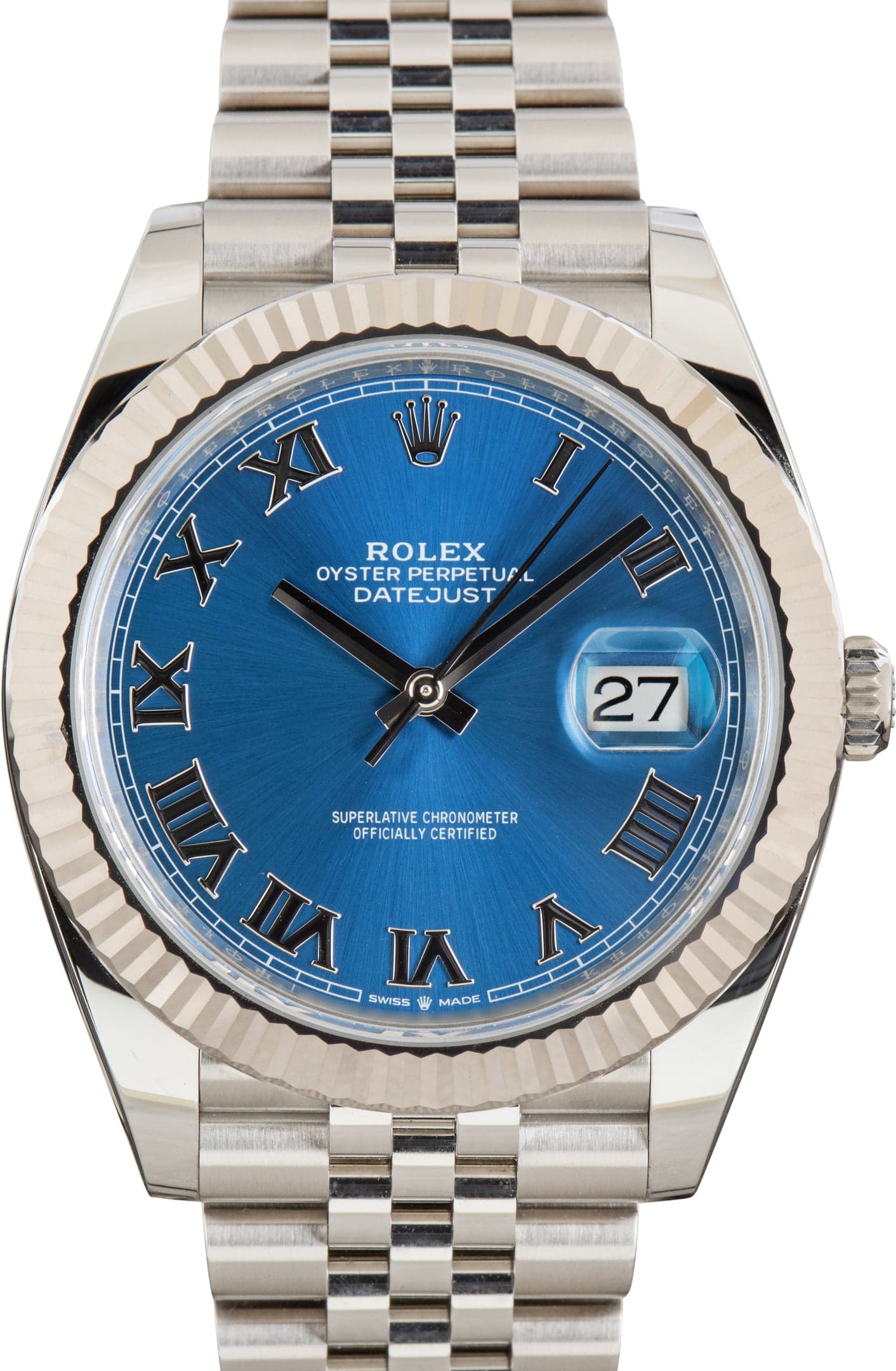 Rolex Datejust 41 Blue Roman Dial 126334 — Jubilee