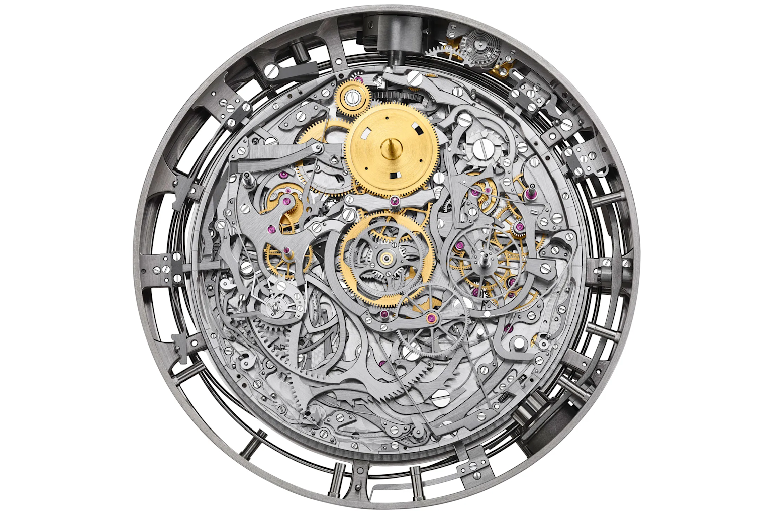 Intricate movement of Vacheron Constantin Reference 57260, the world's most complicated watch, showcasing exceptional mechanical craftsmanship