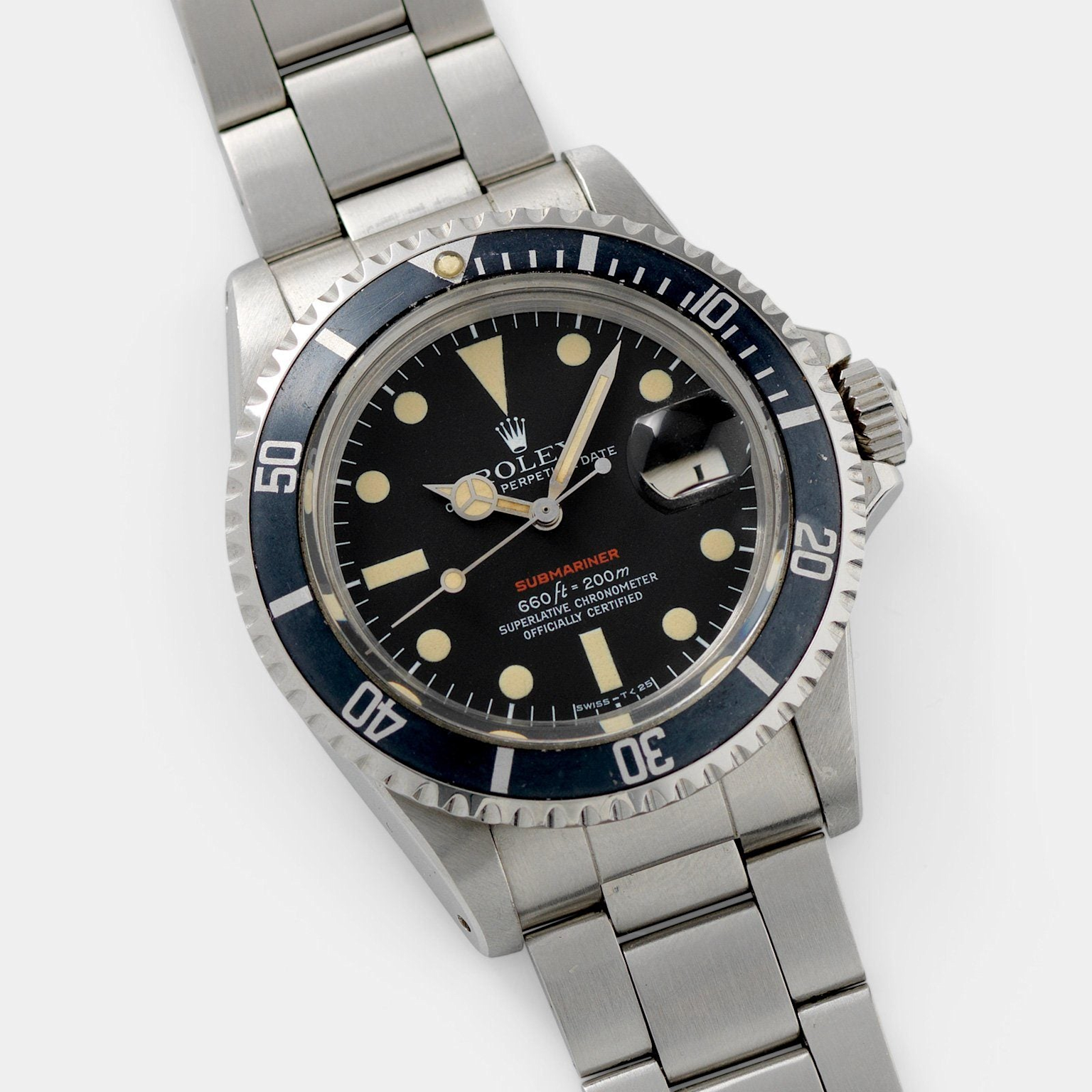 Vintage Rolex Red Submariner 1680 highlighting its iconic red text and classic design