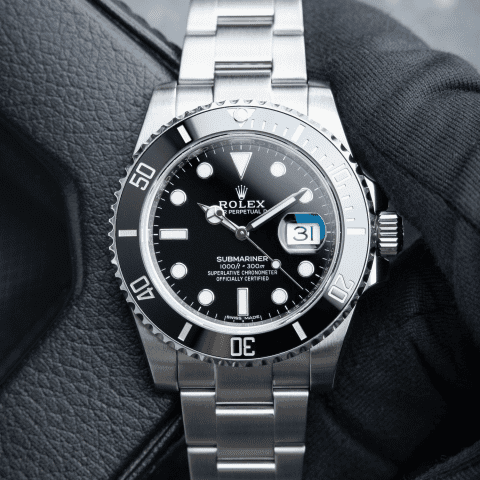 Rolex Submariner Date with black dial and ceramic bezel